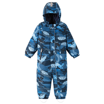 Reima Toddlers' Puhuri Waterproof Snowsuit - Navy Blue fox pattern