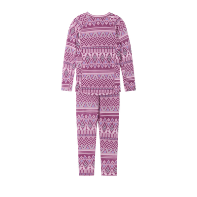 Reima Toddlers' Taitoa Base Layer Set - Grey Pink top and bottom