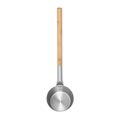 Rento Aluminum Bamboo Sauna Ladle deep scoop