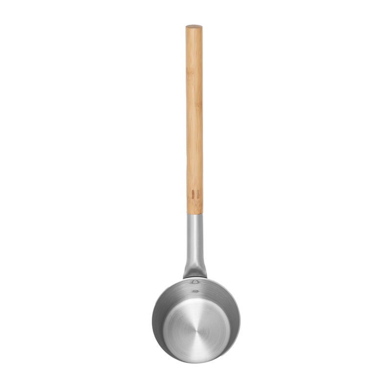 Rento Aluminum Bamboo Sauna Ladle deep scoop