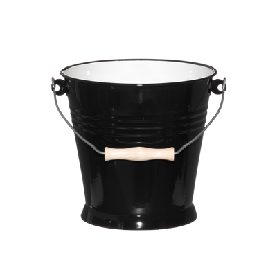 Rento Black Enamel Sauna Bucket