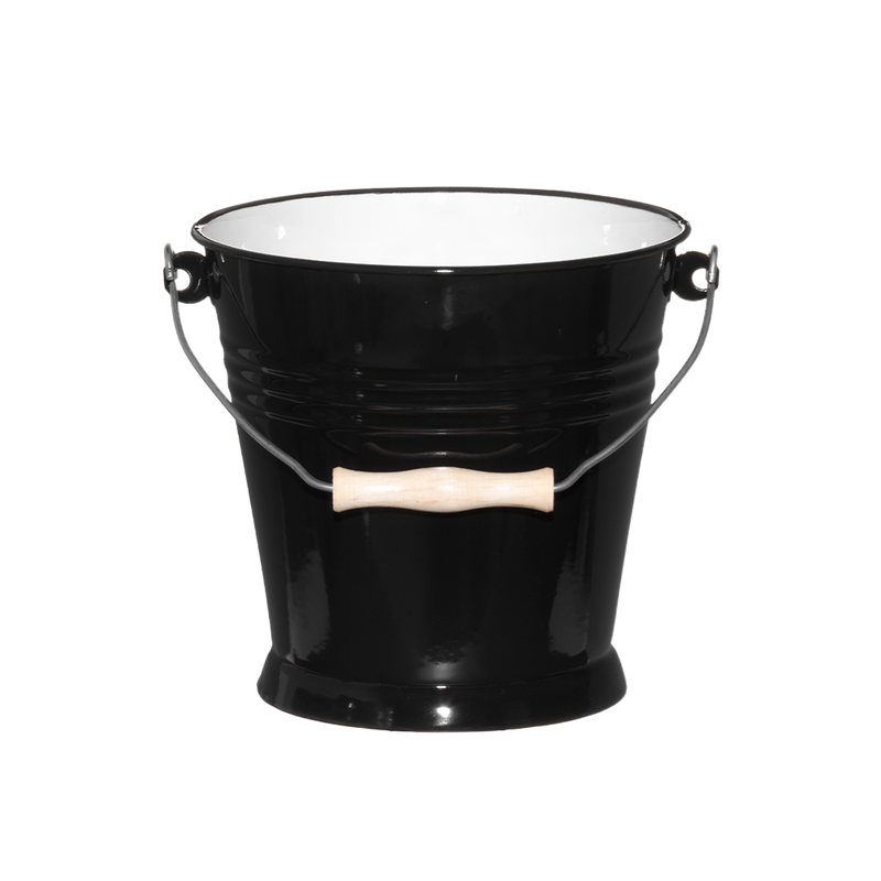 Rento Black Enamel Sauna Bucket