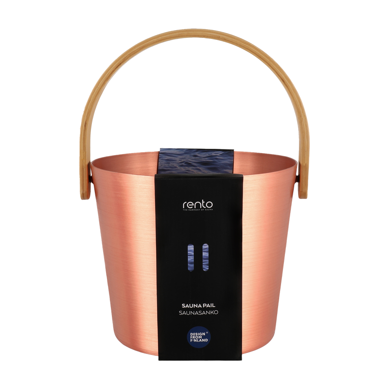 Rento Bronze Aluminum Bamboo Sauna Bucket