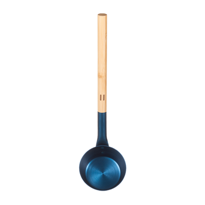 deep scoop dark blue ladle