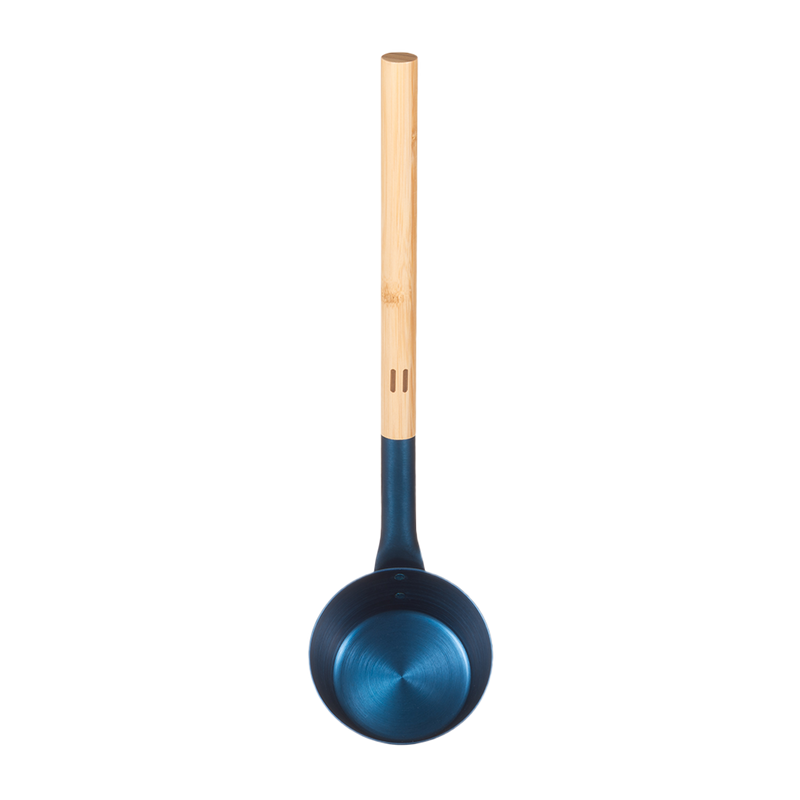 deep scoop dark blue ladle