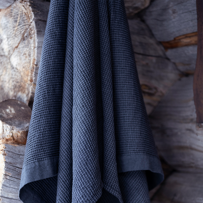 Rento Kenno Bath Towel, dark gray close up