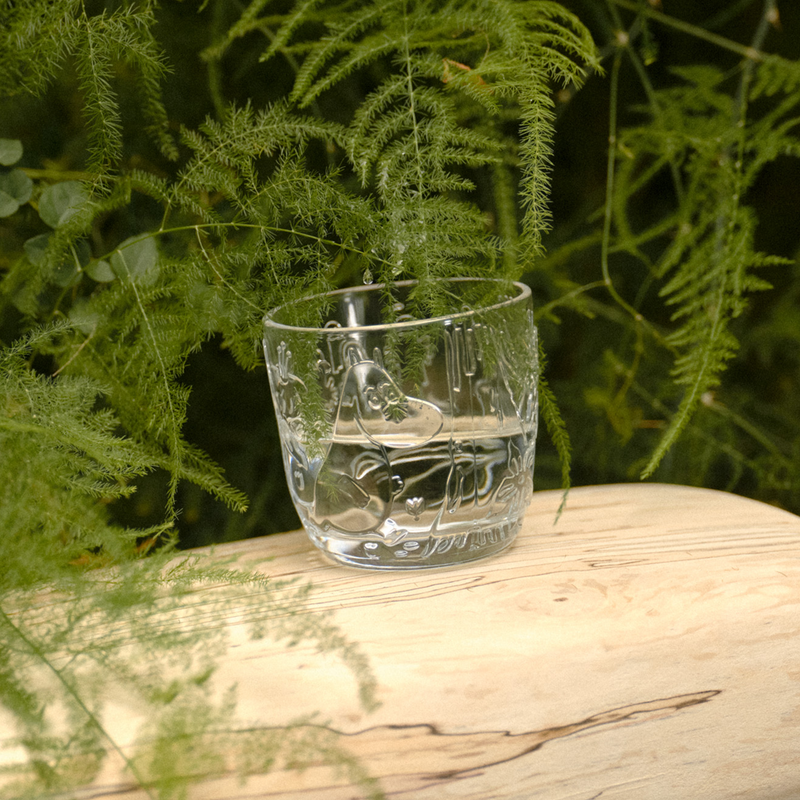 tactile glass tumbler