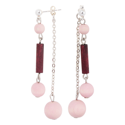 Vilja earrings, shades of red