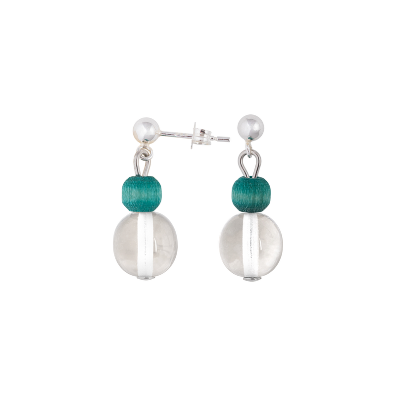 Vilkas earrings, aqua green