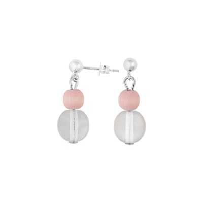 Vilkas-earrings, pink