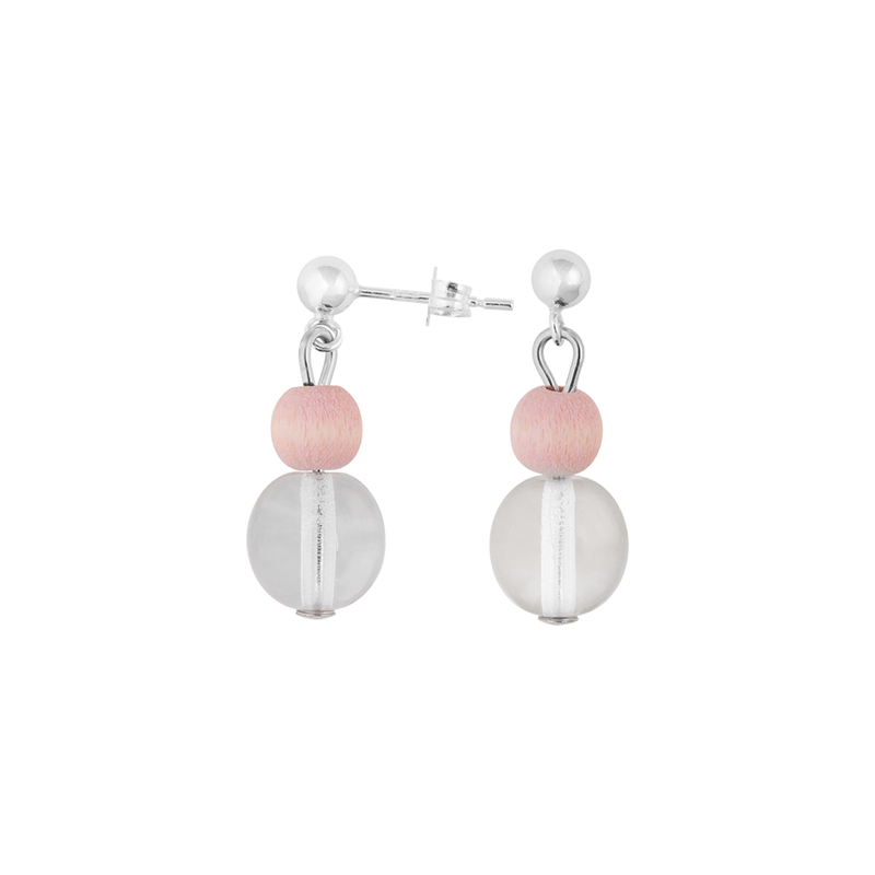 Vilkas-earrings, pink