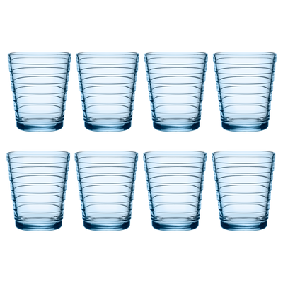 aqua 8pc glass set