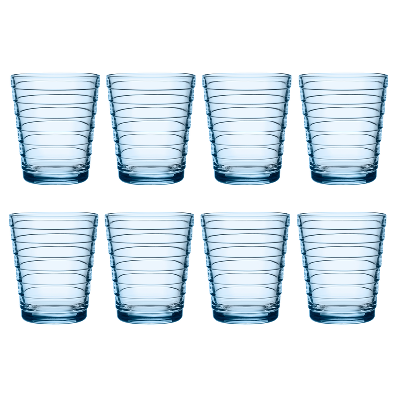 aqua 8pc glass set