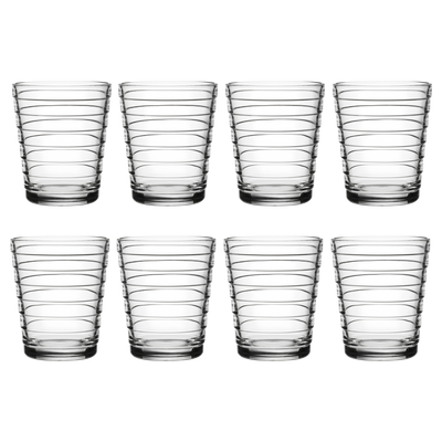 clear 8pc glass set