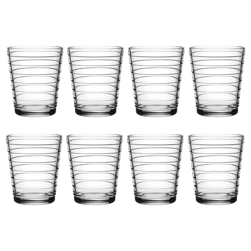 clear 8pc glass set