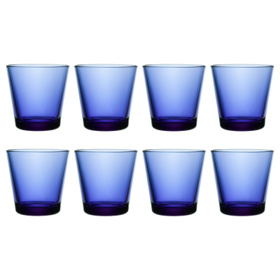 iittala Kartio Ultramarine Blue Medium Tumbler (Set of 8)