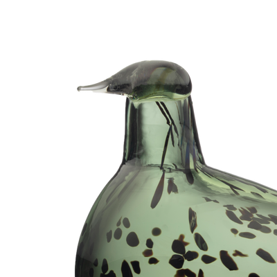 iittala Toikka Pine Green Reed Warbler headshot