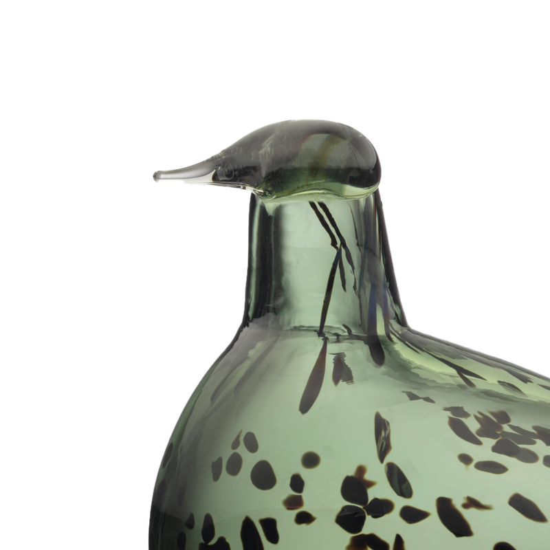 iittala Toikka Pine Green Reed Warbler headshot