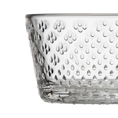 iittala Tundra Clear Dessert Bowl droplet design