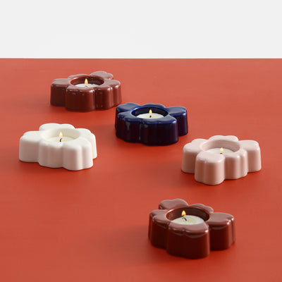 unikko flower shaped tealights