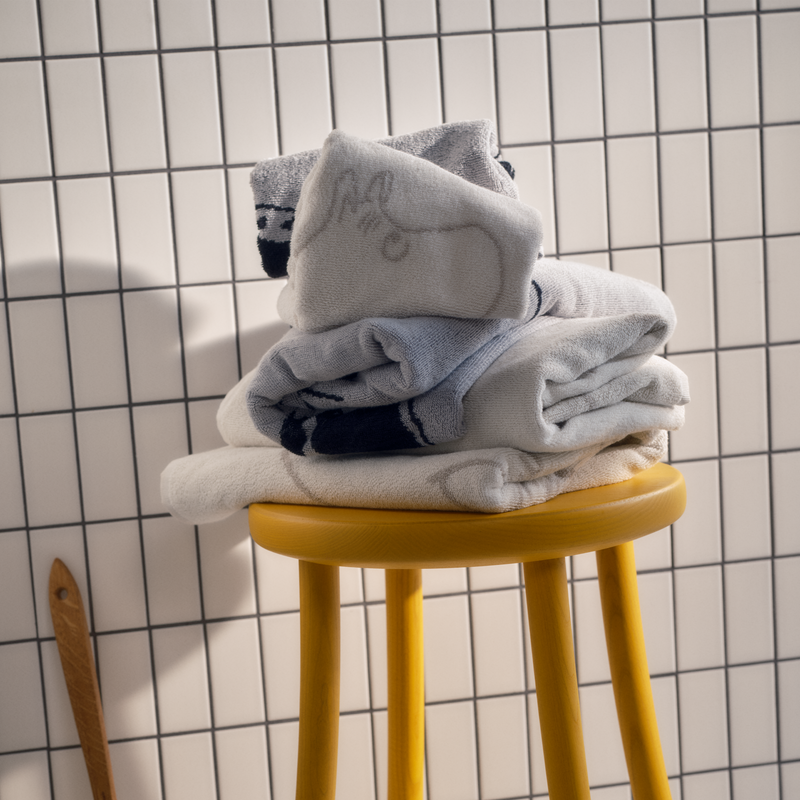 moomintroll white towel