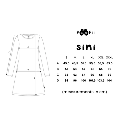 sini size chart s-3xl