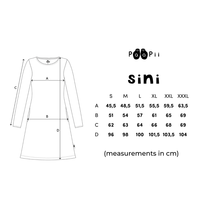 sini size chart s-3xl