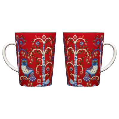 iittala Taika Red Large Mugs (2pc)