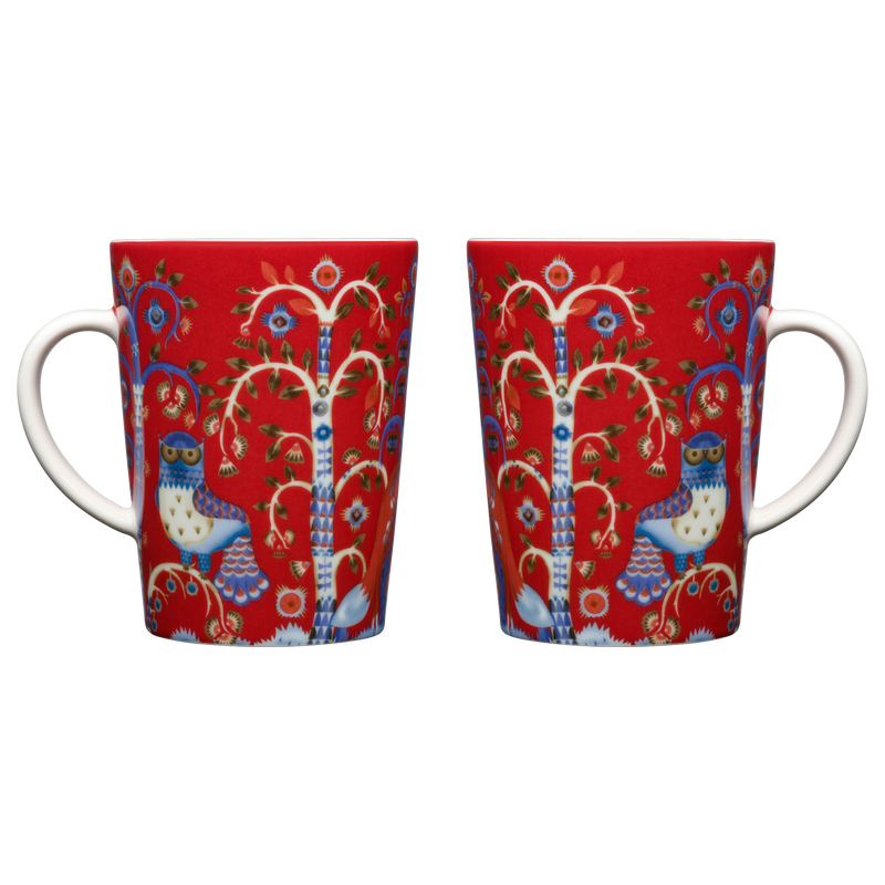 iittala Taika Red Large Mugs (2pc)