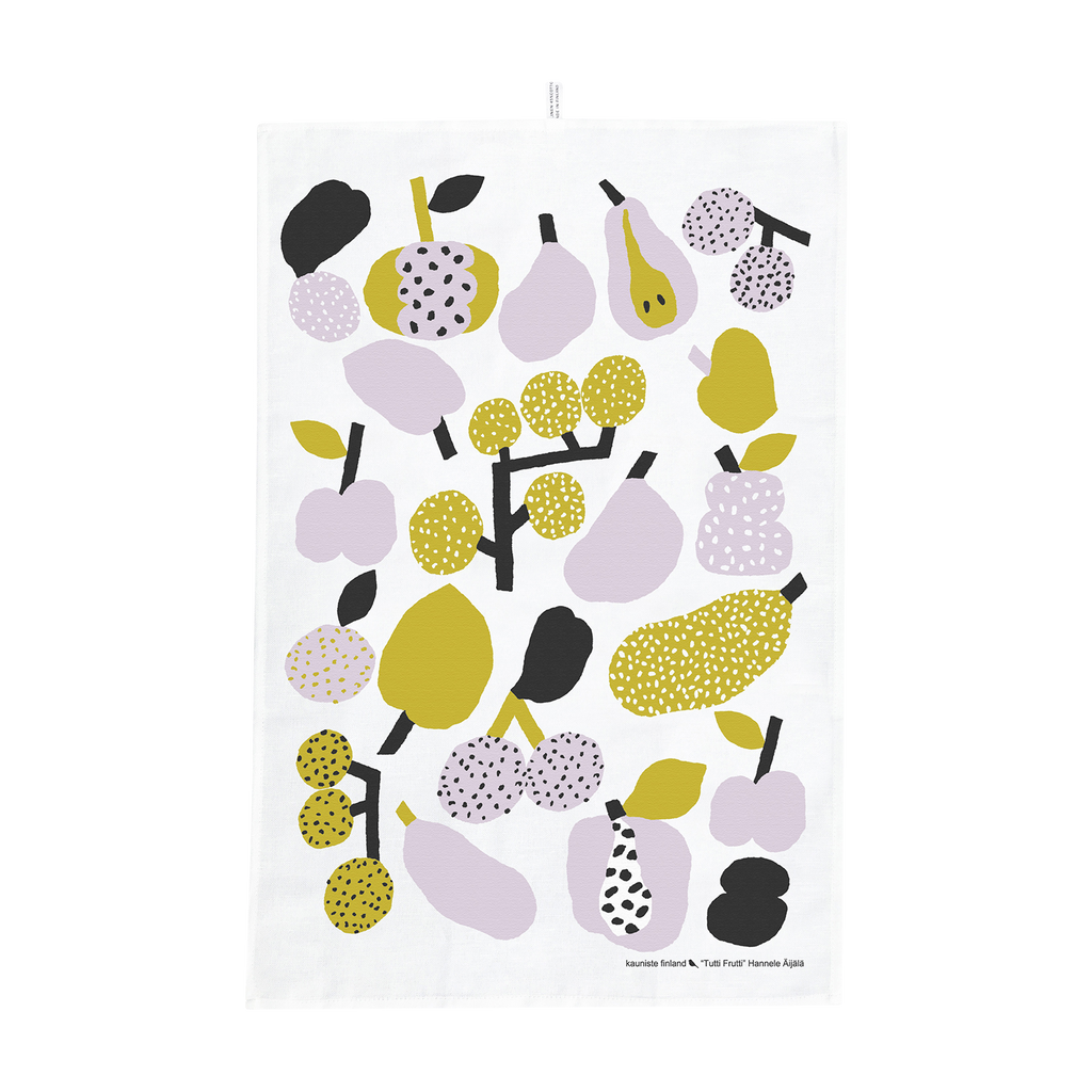 Kauniste Tutti Frutti Olive Green Kitchen Towel – Touch of Finland