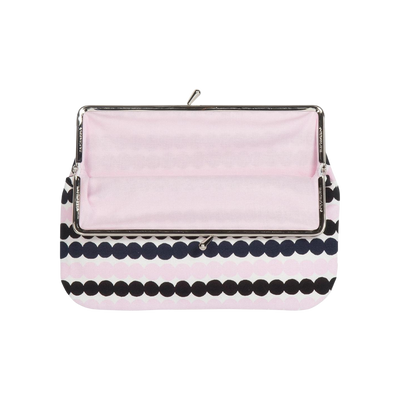 Open Marimekko Räsymatto Large Coin Purse, white/black/pink/navy