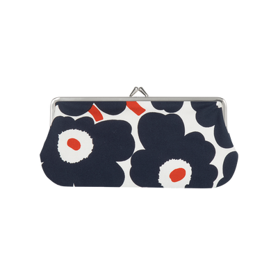 Marimekko Unikko Eyeglass Purse, navy/orange/white