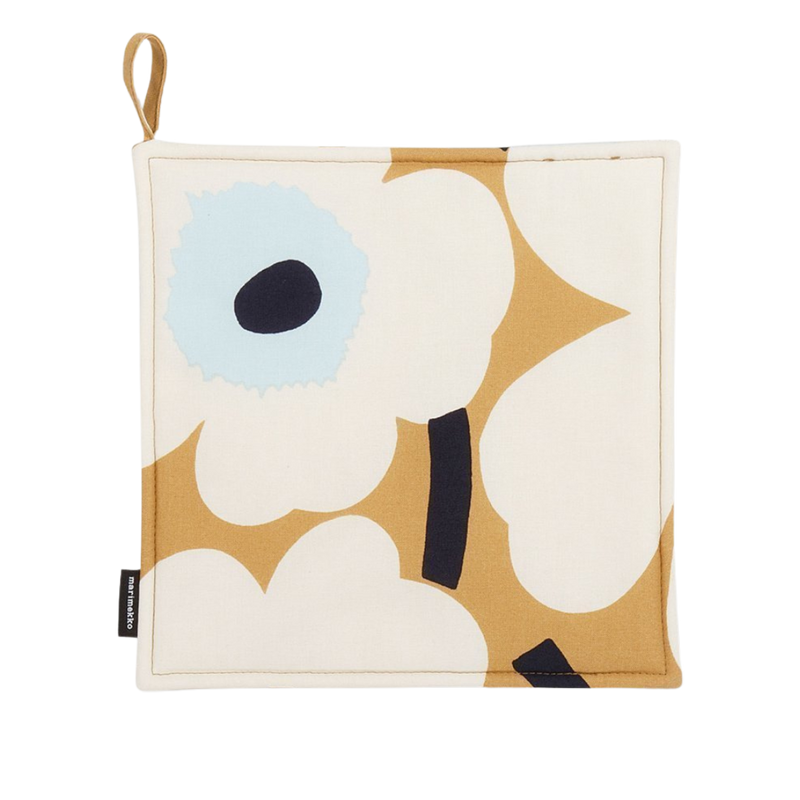 Marimekko Unikko Pot Holder, off-white/beige/blue